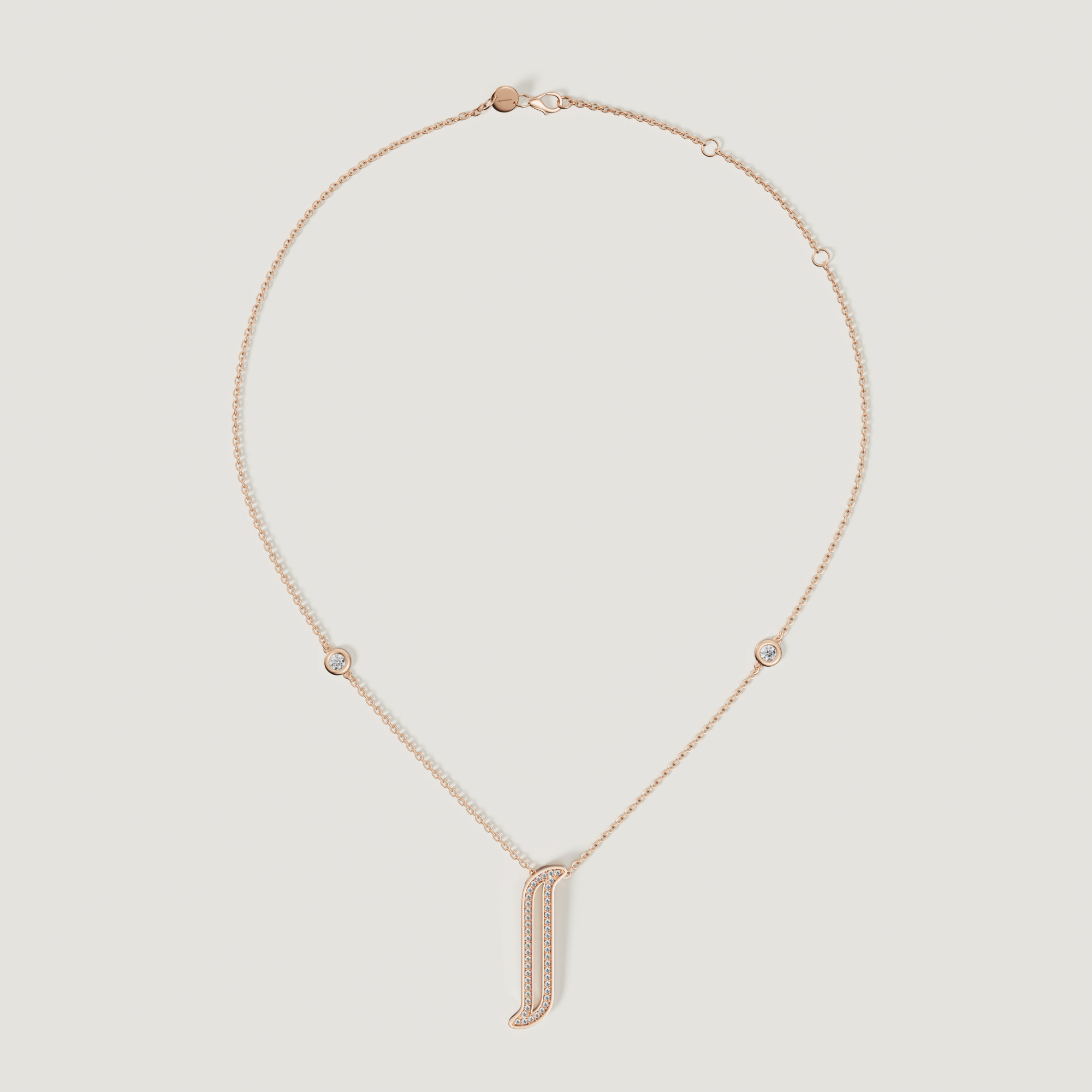 Eternal 18k Rose Gold Diamond Necklace