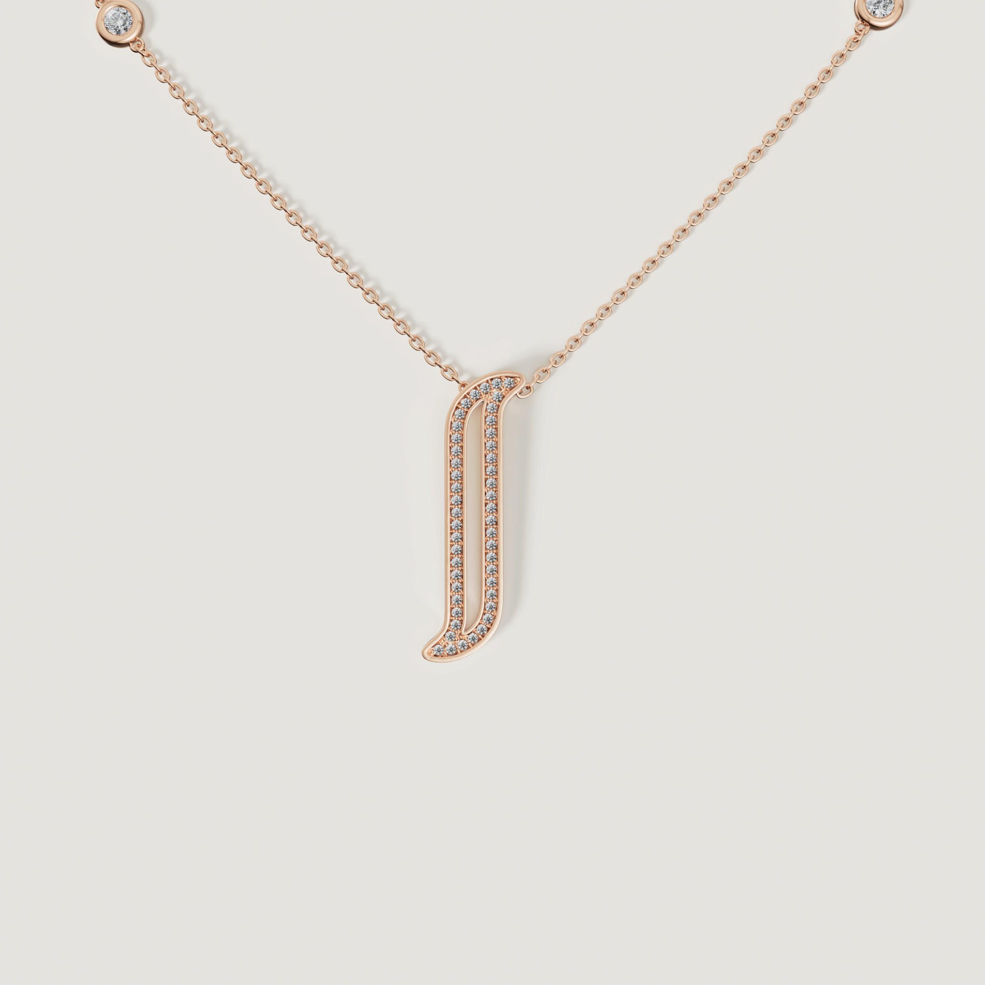 Eternal 18k Rose Gold Diamond Necklace