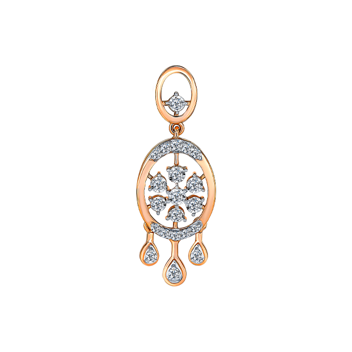 Diamond Necklace & Earring In 18k Gold