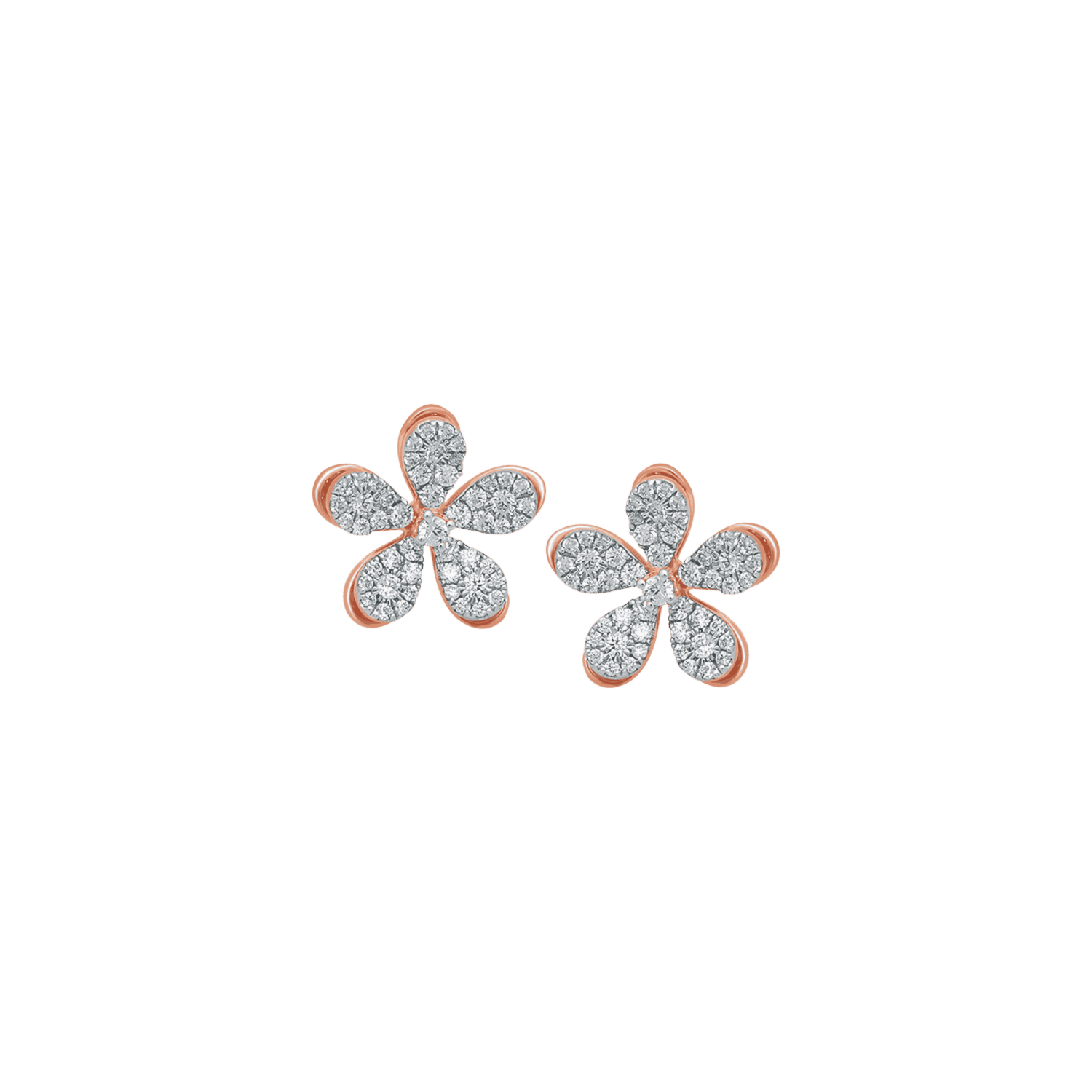 Alyssa 18k Rose Gold Diamond Earring