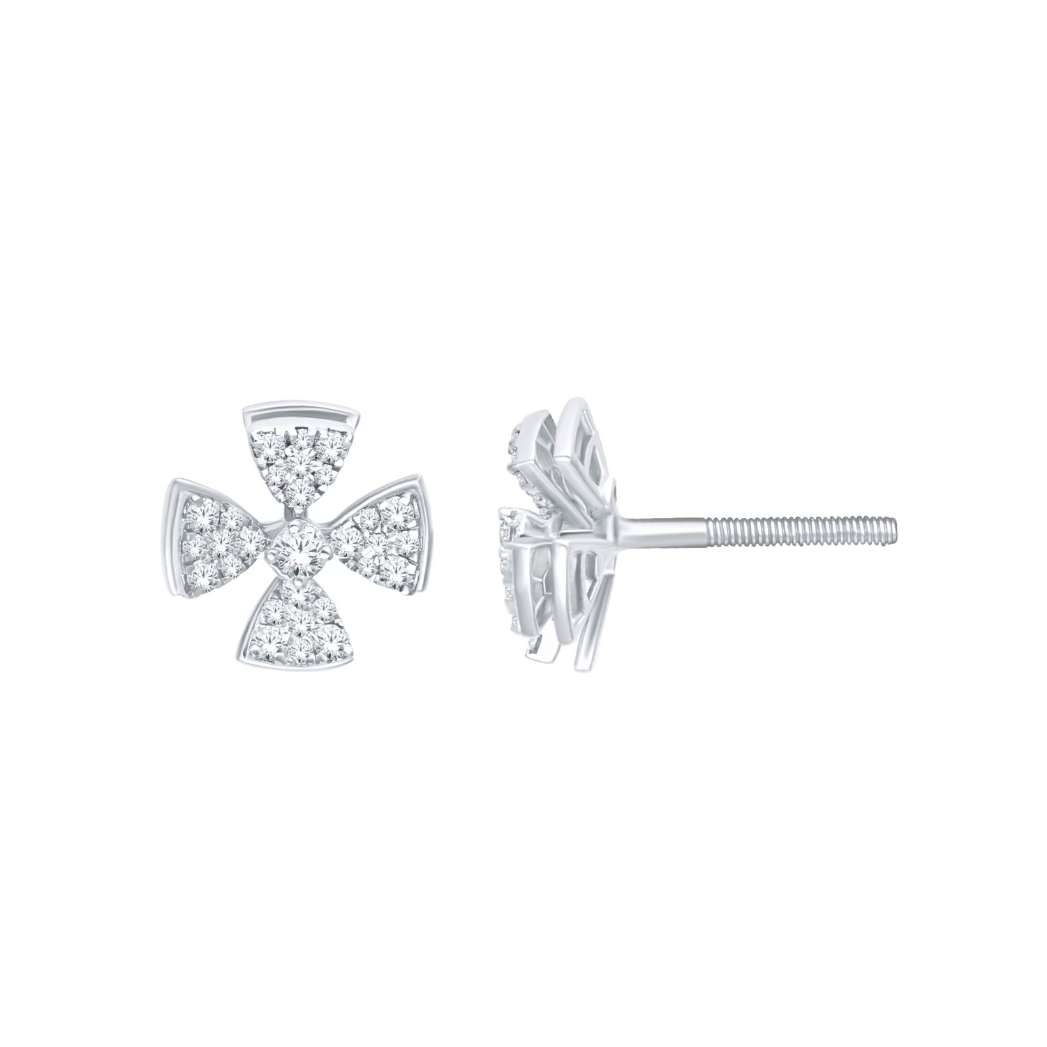Alyssa 18Kt White Gold Diamond Earrings