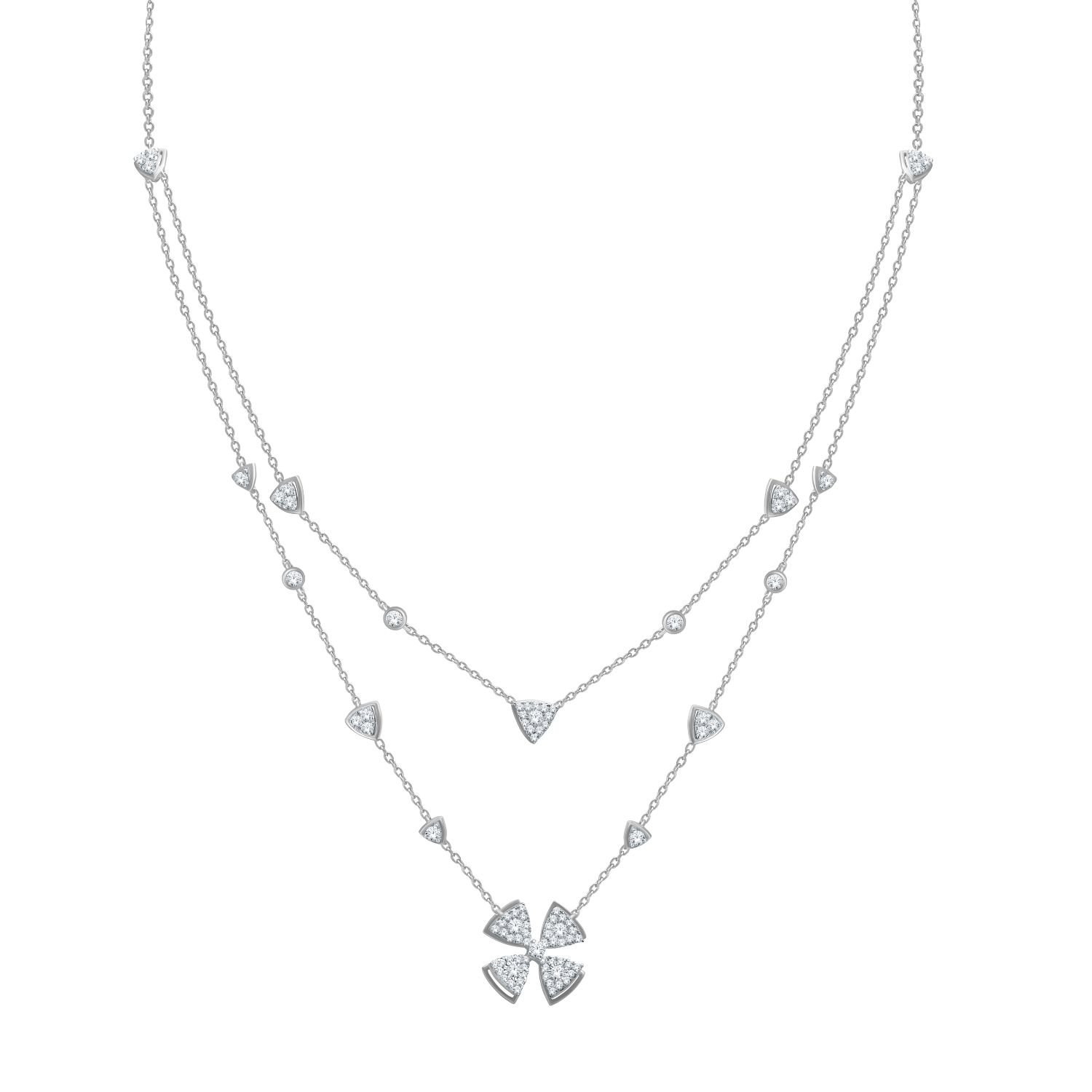 Alyssa 18kt White Gold Diamond Necklace