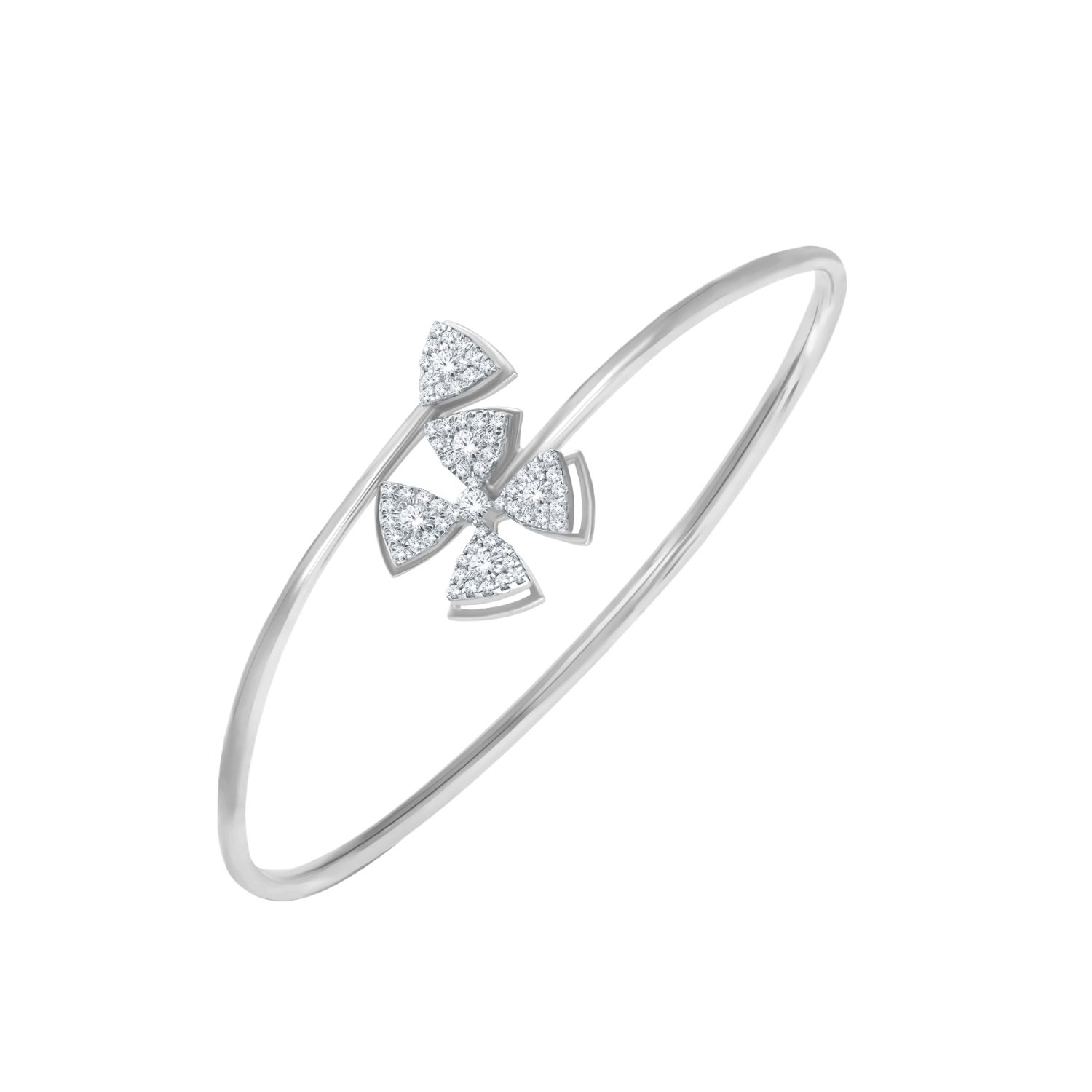 Alyssa 18kt White Gold Diamond Bangle