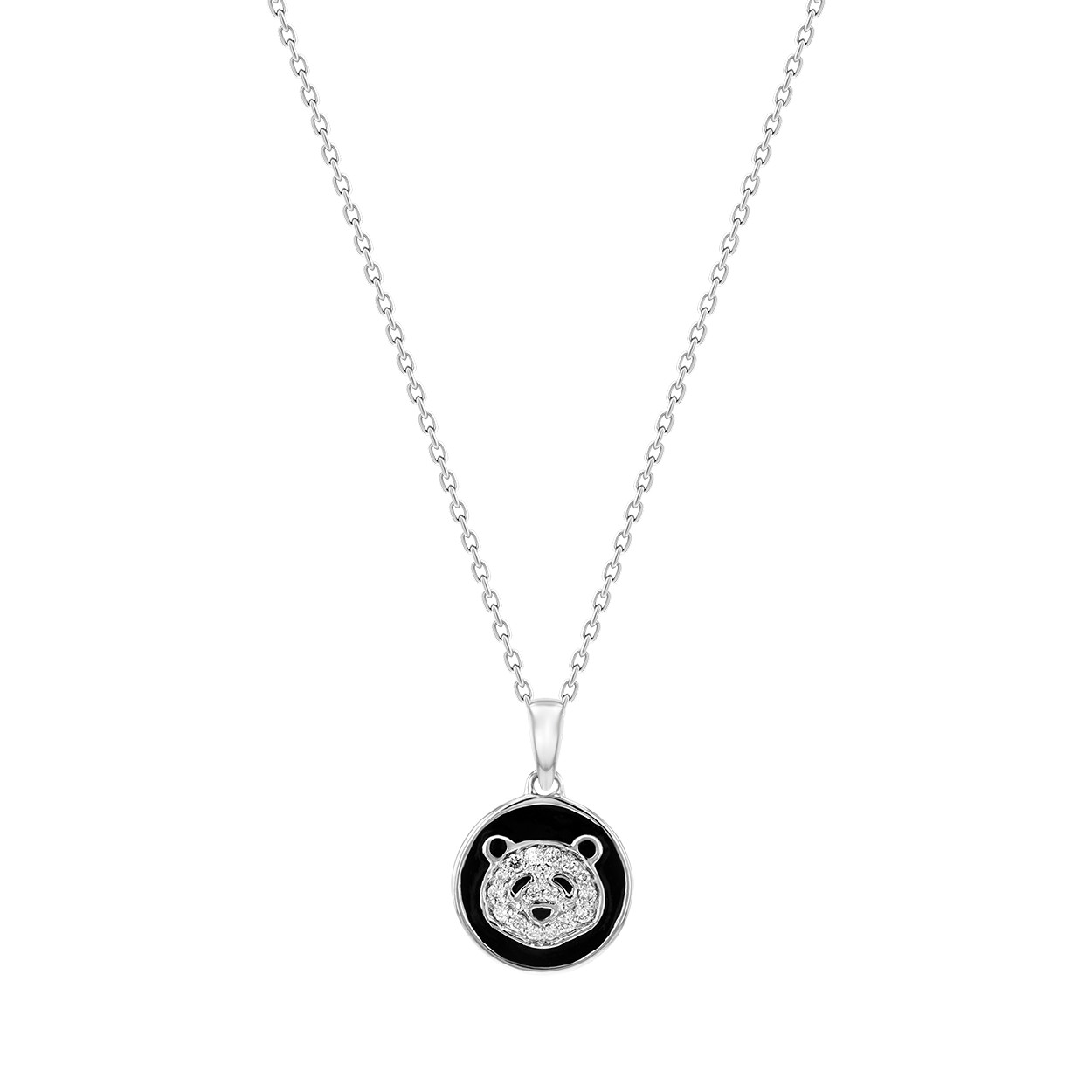 Children's Jewellery Ara Diamond White Gold Panda Necklace