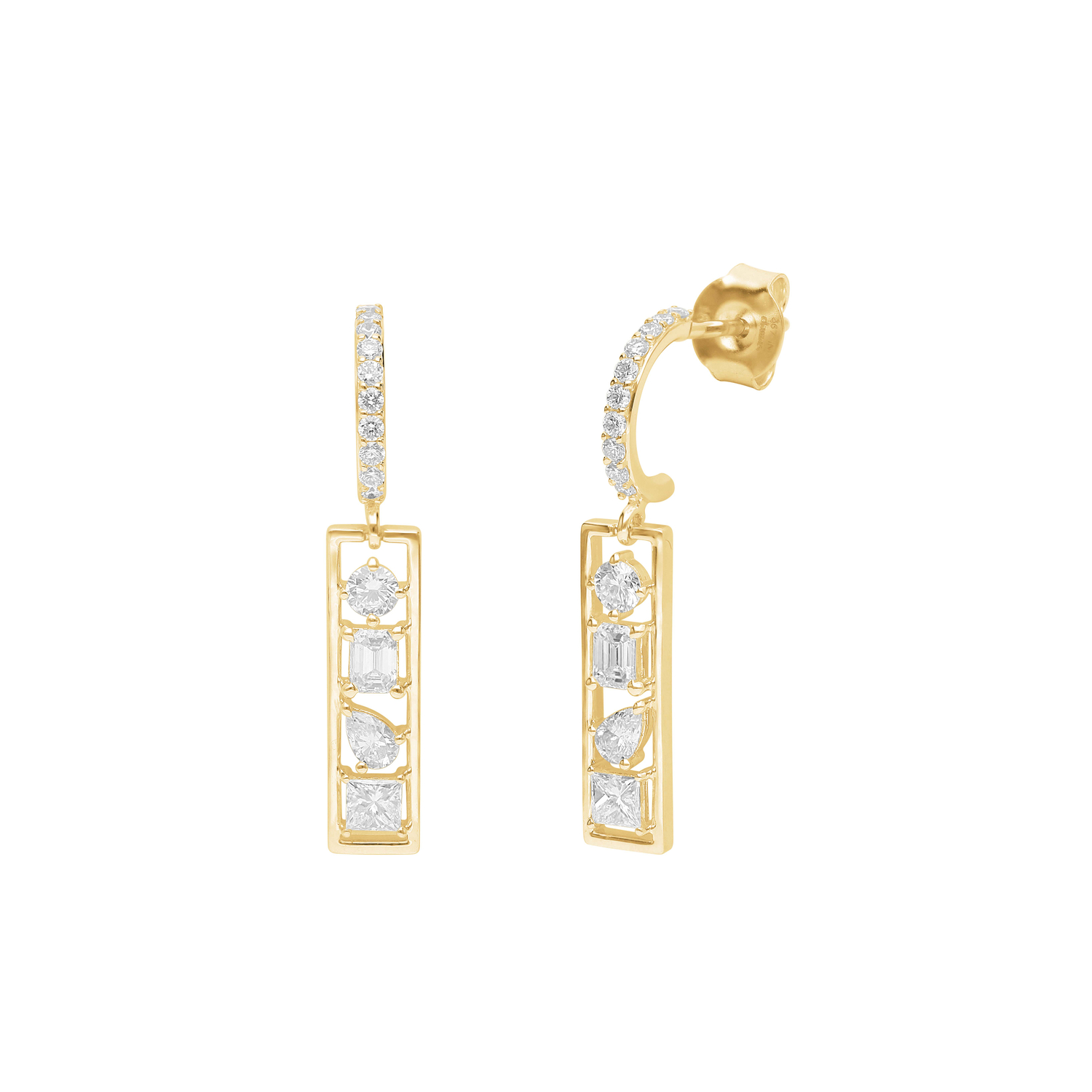 Aerial 18k Yellow Gold Earrings