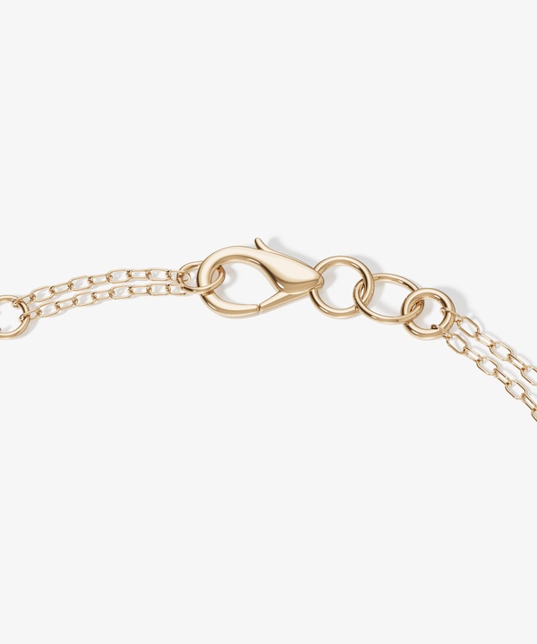 Art Deco Double 18k Yellow Gold Diamond And Mother Of Pearl Bracelet