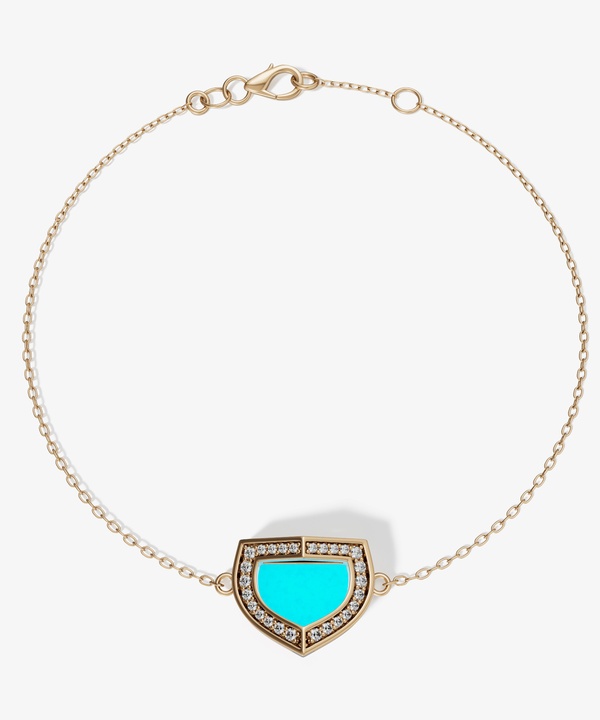 Art Deco Yellow Gold Bracelet With Malachite And Diamond