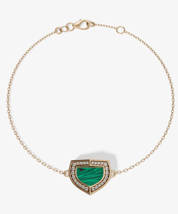Art Deco Yellow Gold Bracelet With Turquoise And Diamond