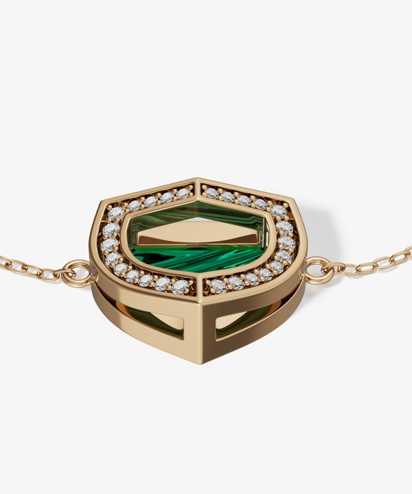 Art Deco Yellow Gold Bracelet With Turquoise And Diamond