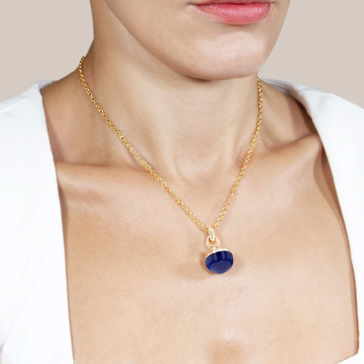 Majesty Lapis Lazuli Diamond Necklace