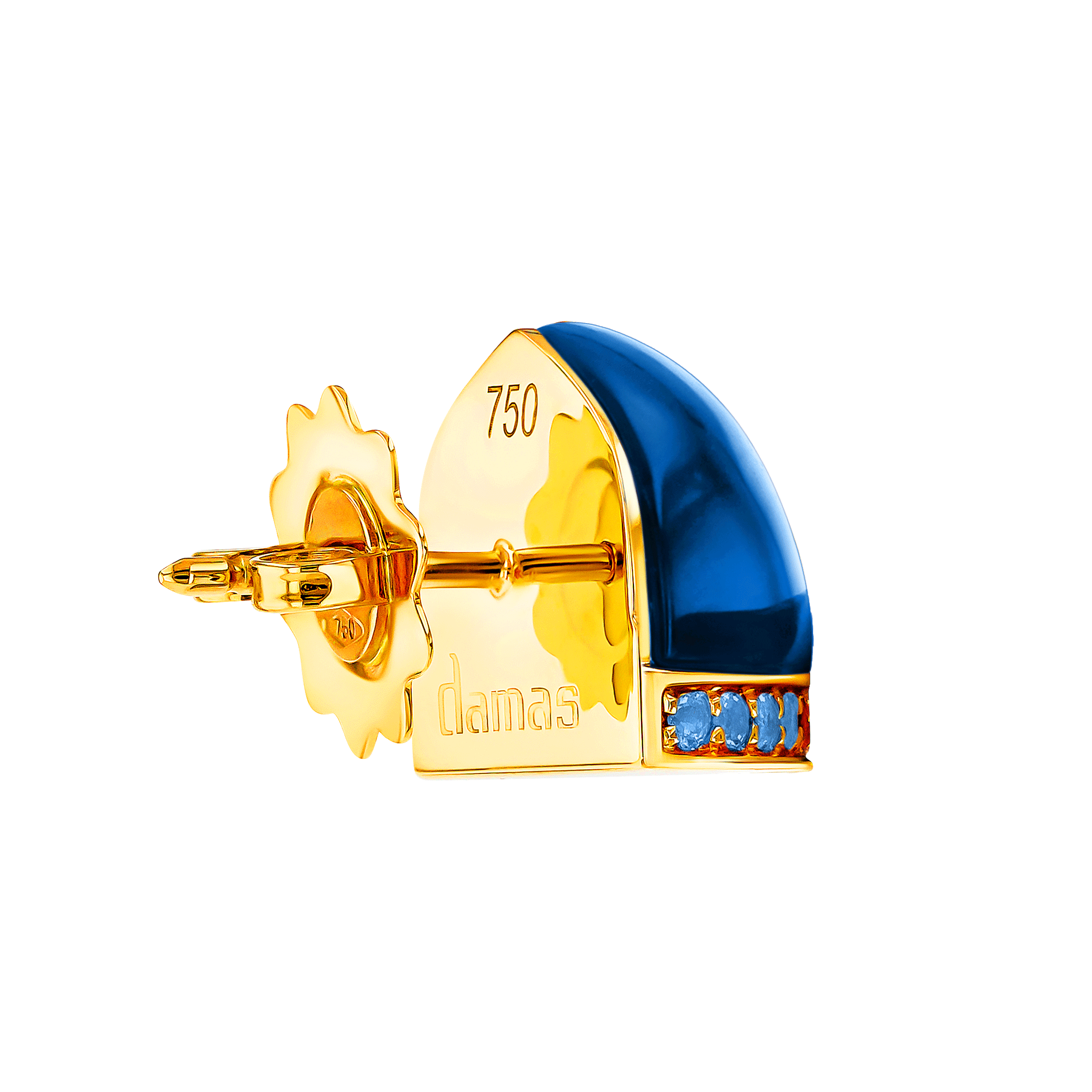 Nobel London Blue Topaz And Sapphire Pave Stud Earrings