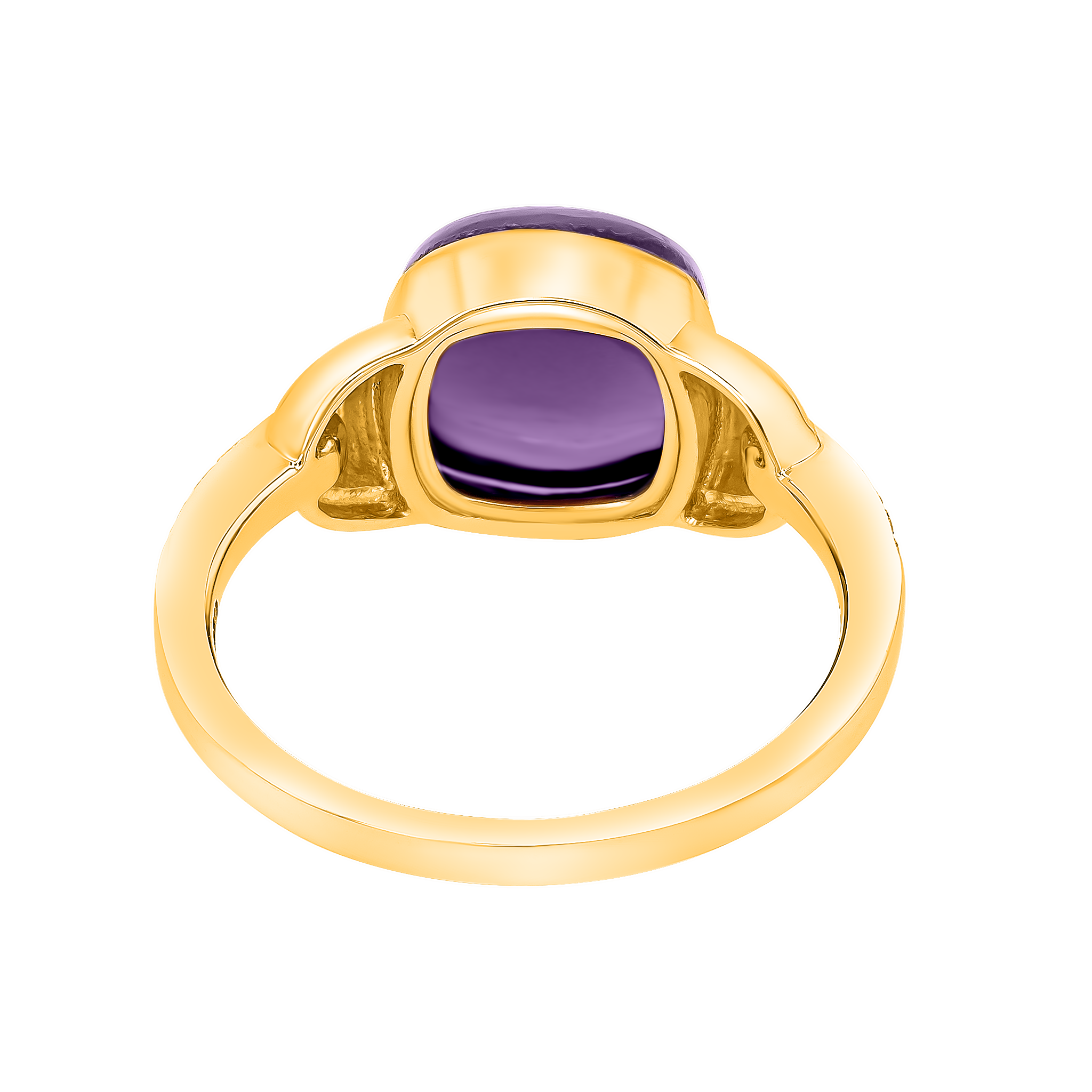 Drops 18k Yellow Gold And Amethyst Ring