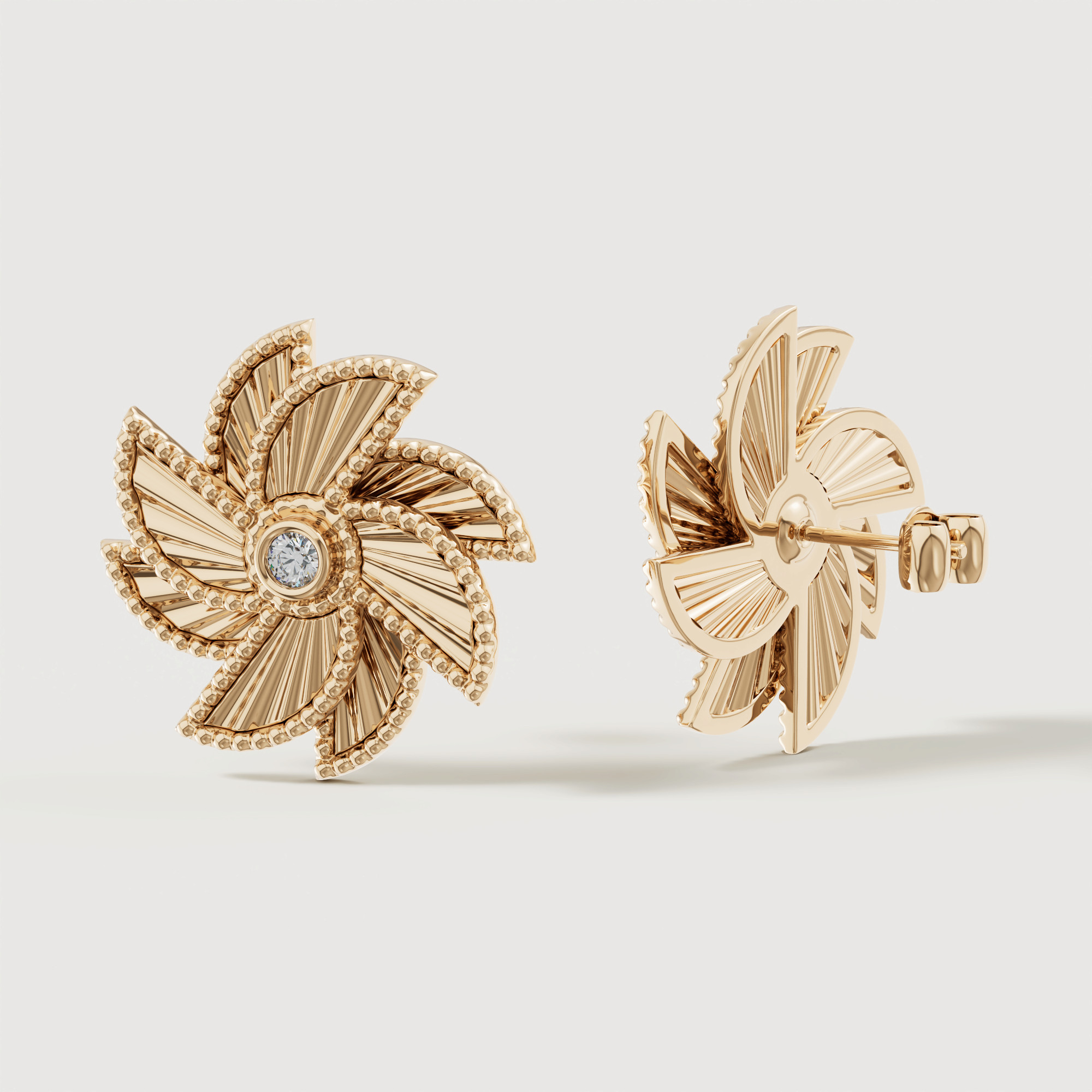 Bliss 18k Yellow Gold Diamond Earrings