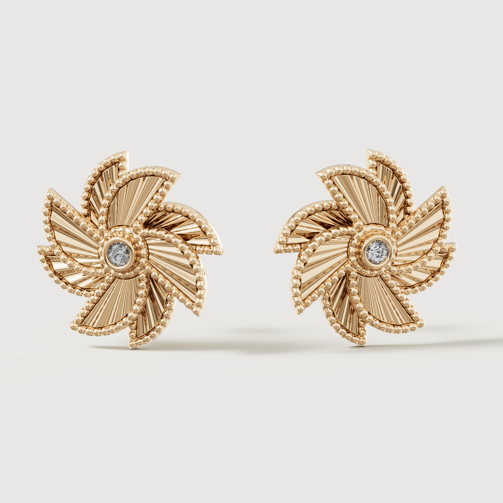 Bliss 18k Yellow Gold Diamond Earrings