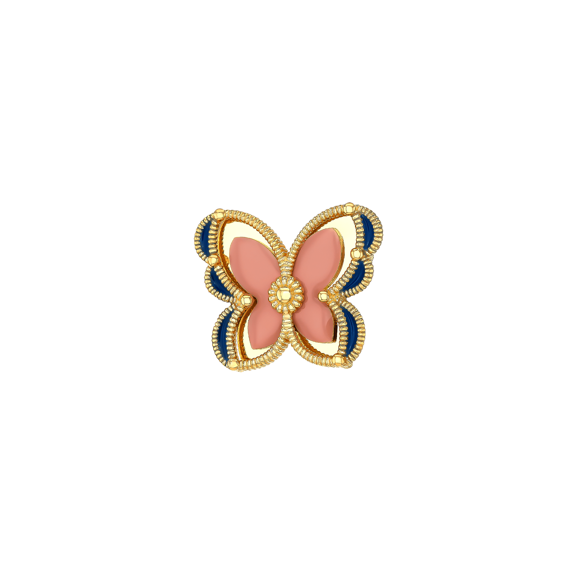 Giardino Pink And Blue Enamel Earrings
