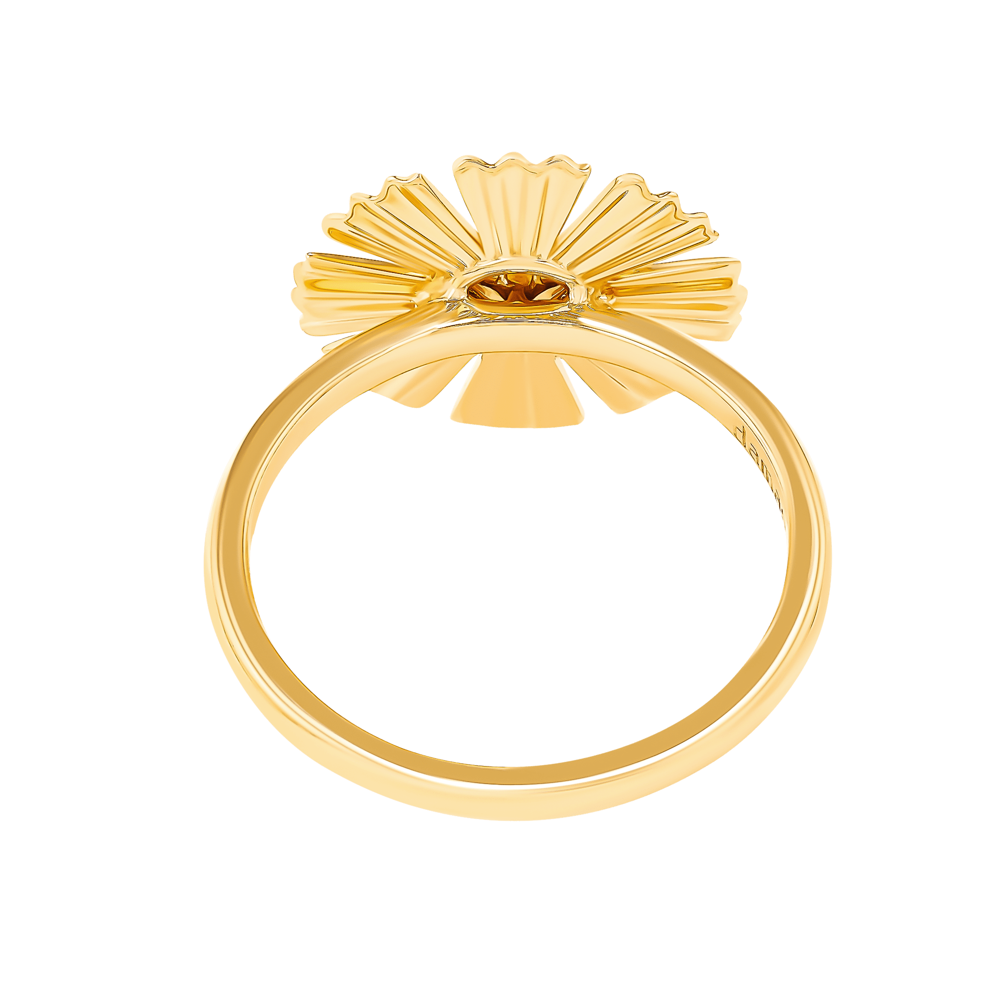 Sunkiss Yellow Gold Ring With Pearl And Diamond