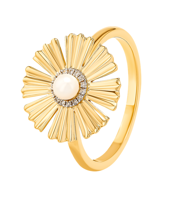 Happy Sunkiss Diamond Ring in 18K Yellow Gold