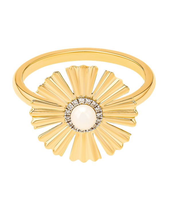 Happy Sunkiss Diamond Ring in 18K Yellow Gold