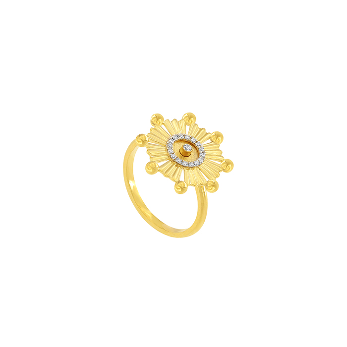 Sunkiss Beads 18k Gold Diamond Ring