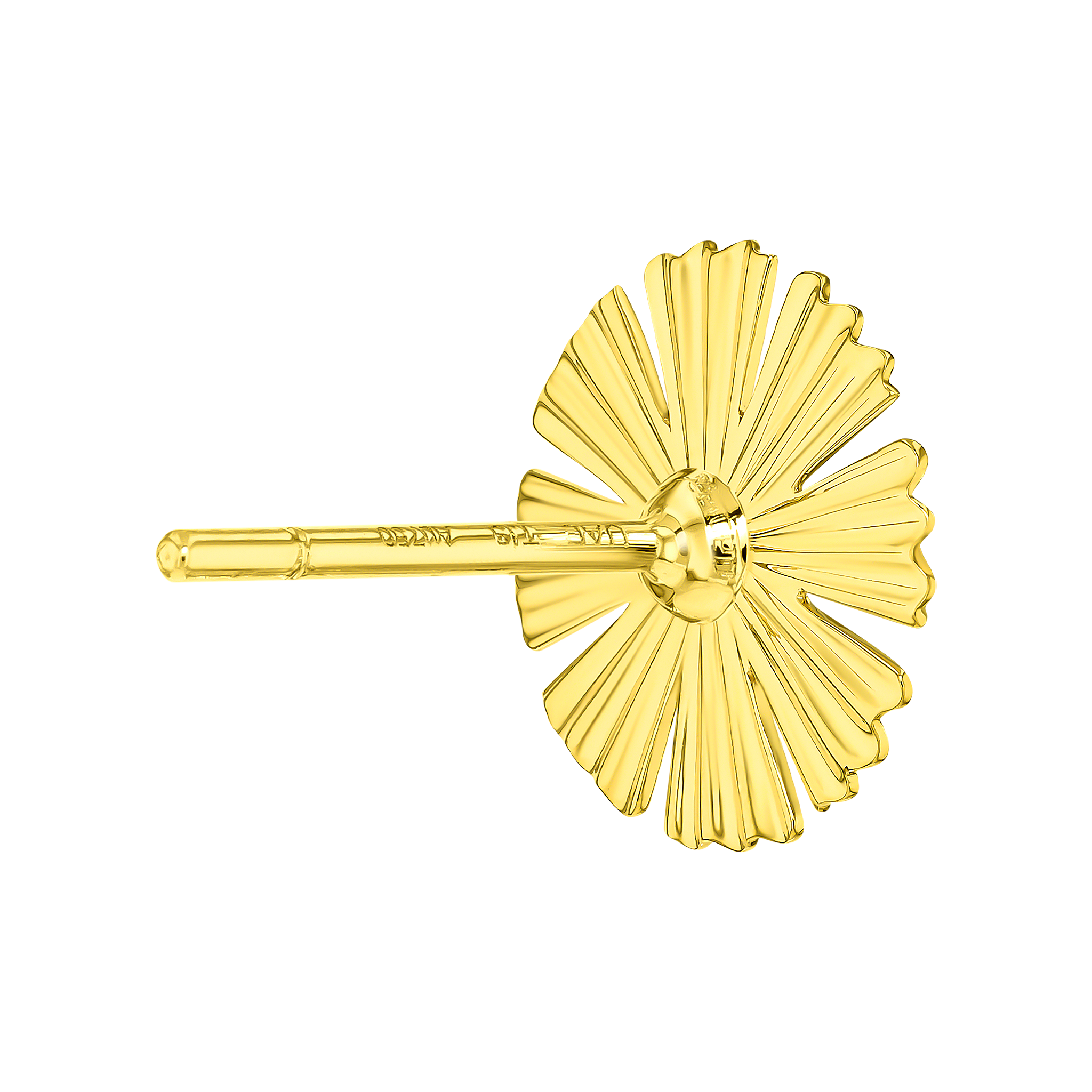 Sunkiss Small Stud Earrings With Diamond In 18k Yellow Gold
