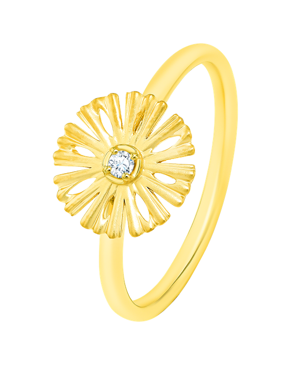 Sunkiss Medium Arfaj Daisy Ring In 18k Yellow Gold