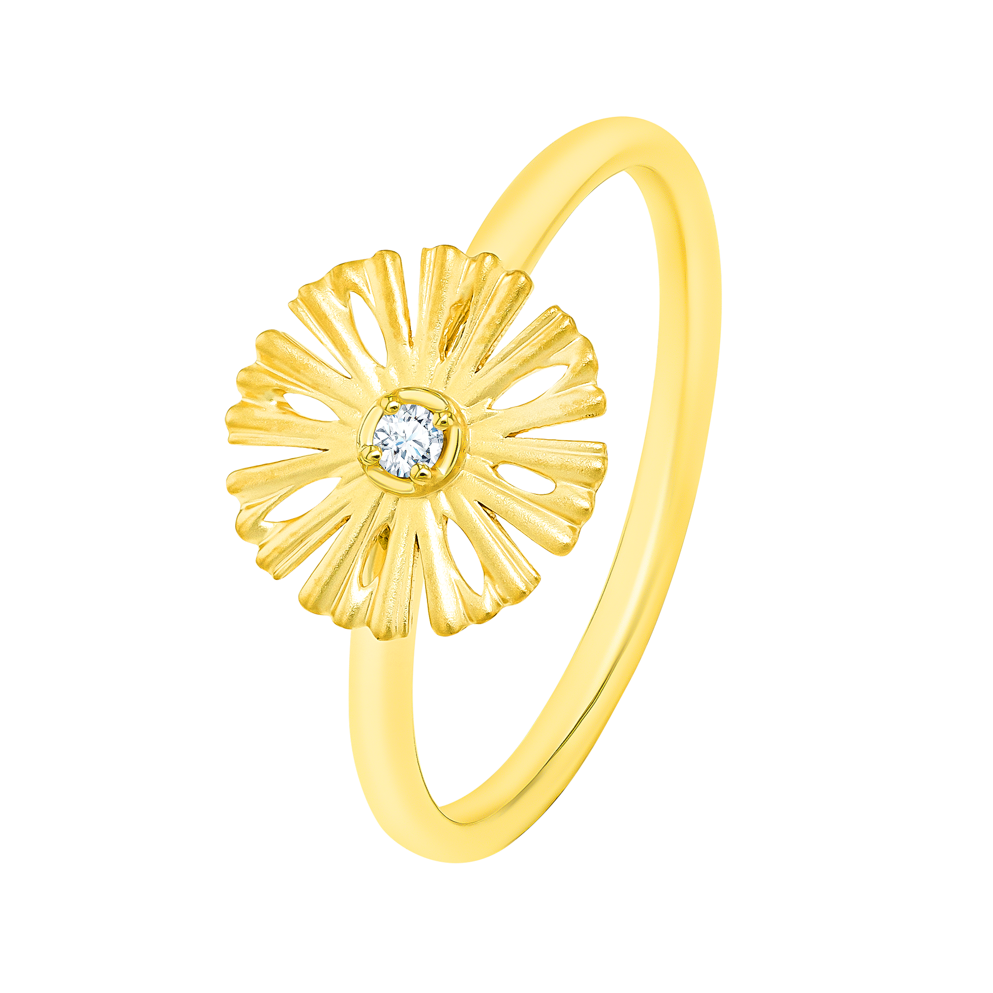 Sunkiss Medium Arfaj Daisy Ring In 18K Yellow Gold