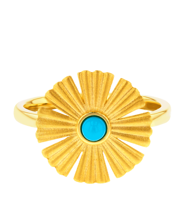 Sunkiss Turquoise Ring in 18K Yellow Gold