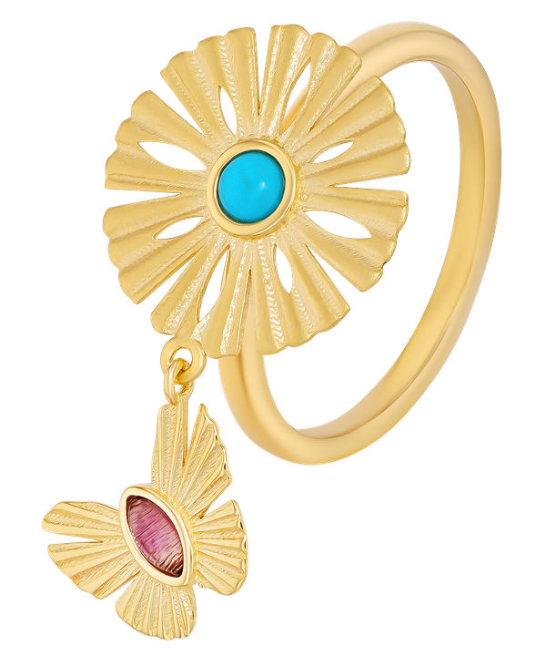 Sunkiss Arfaj Daisy With Butterfly Ring