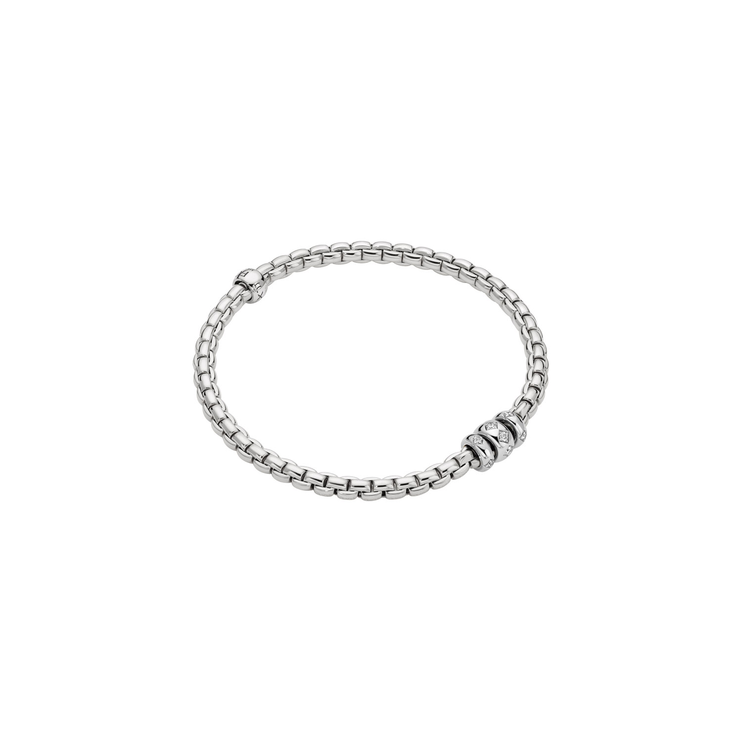 Flex'it Bracelet With Rhombus Set Diamonds
