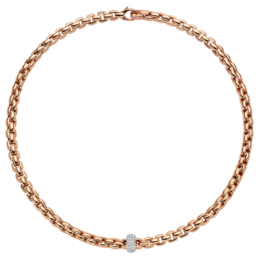 Eka Necklace With Diamond Pave