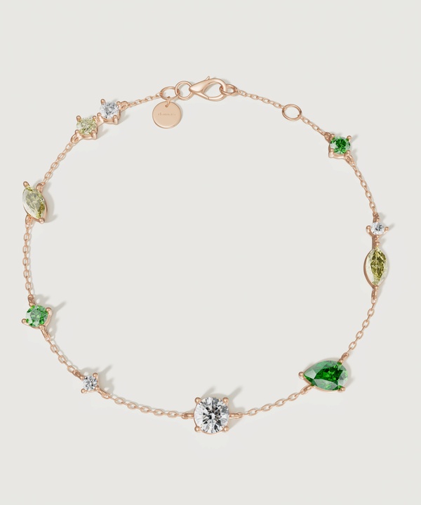 Fiesta Diamond And Precious Gem Bracelet In 18k Rose Gold