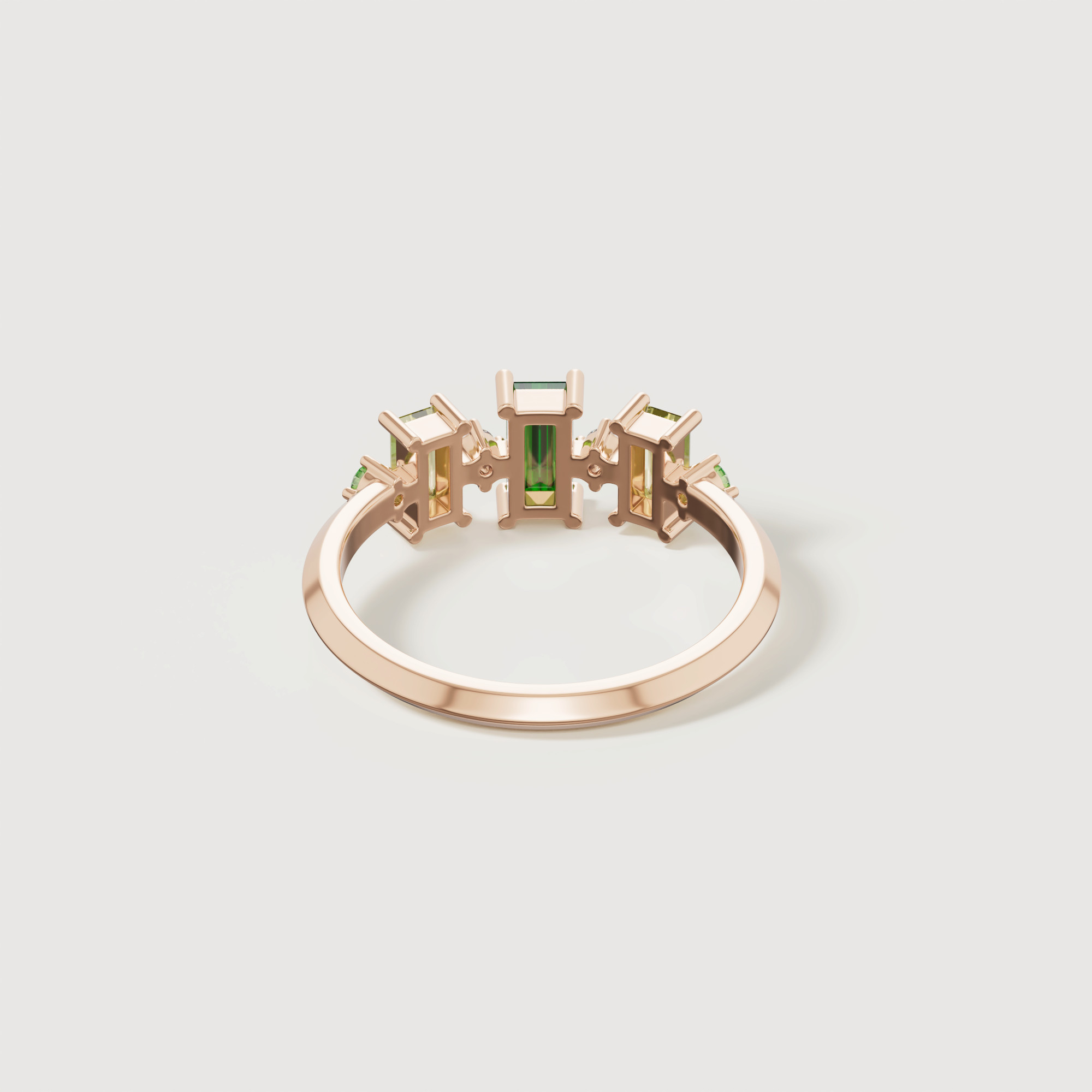 Fiesta Diamond And Precious Gem Ring In 18k Rose Gold