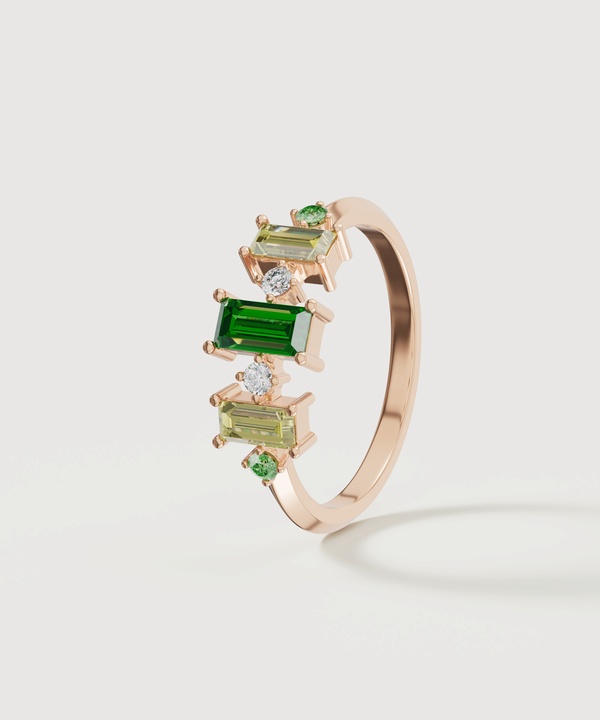 Fiesta Diamond Ring in 18K Rose Gold