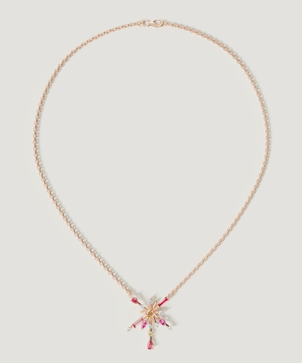 Sparks Diamond Necklace in 18K Rose Gold