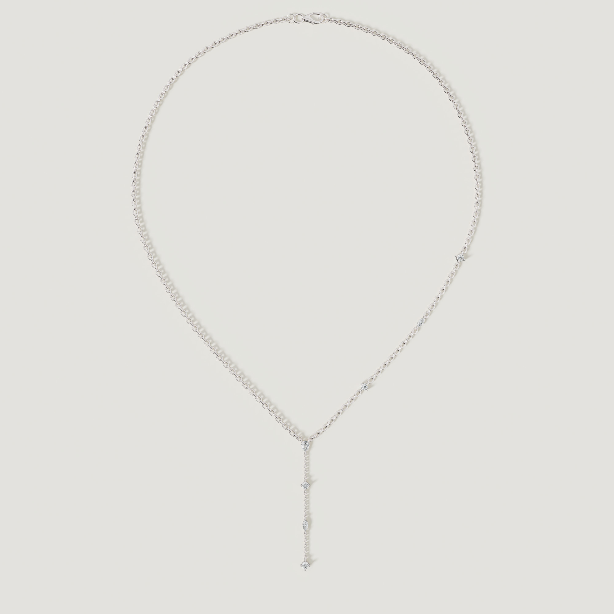 Sparkles 18k White Gold Diamond Necklace