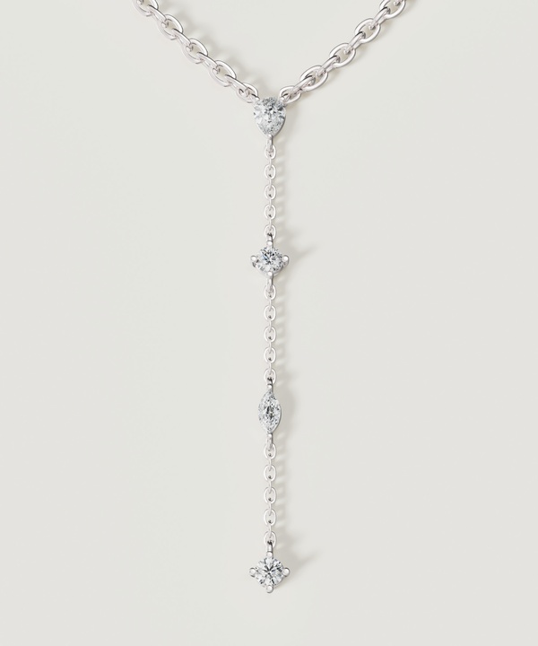 Sparkles 18k White Gold Diamond Necklace