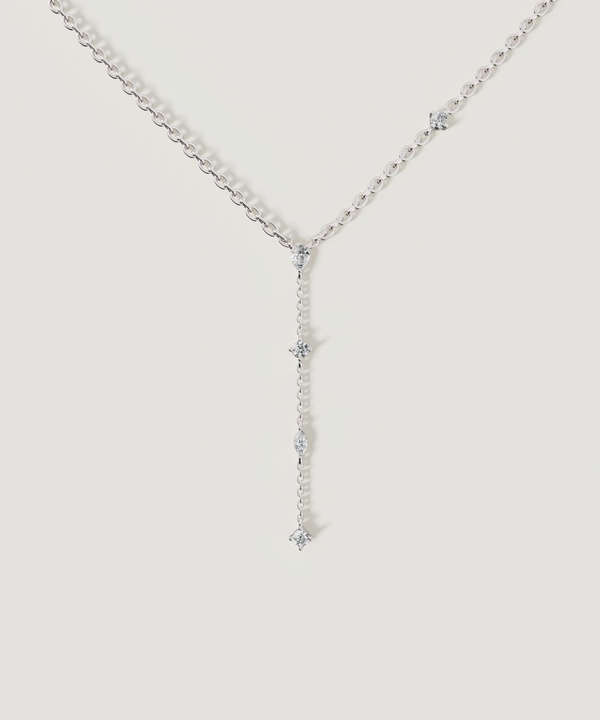 Sparkles 18k White Gold Diamond Necklace