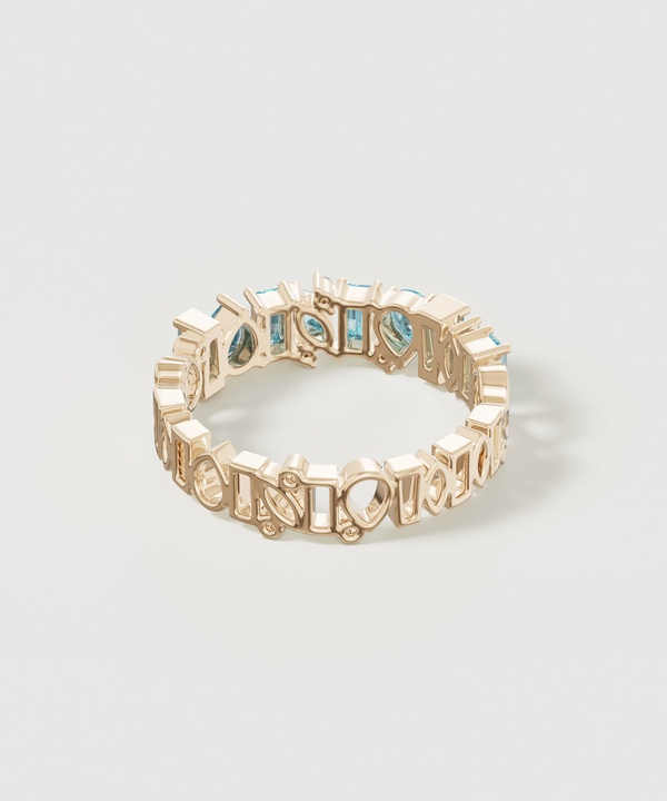 Sparkles 18k Yellow Gold Diamond Blue Topaz & London Topaz Ring