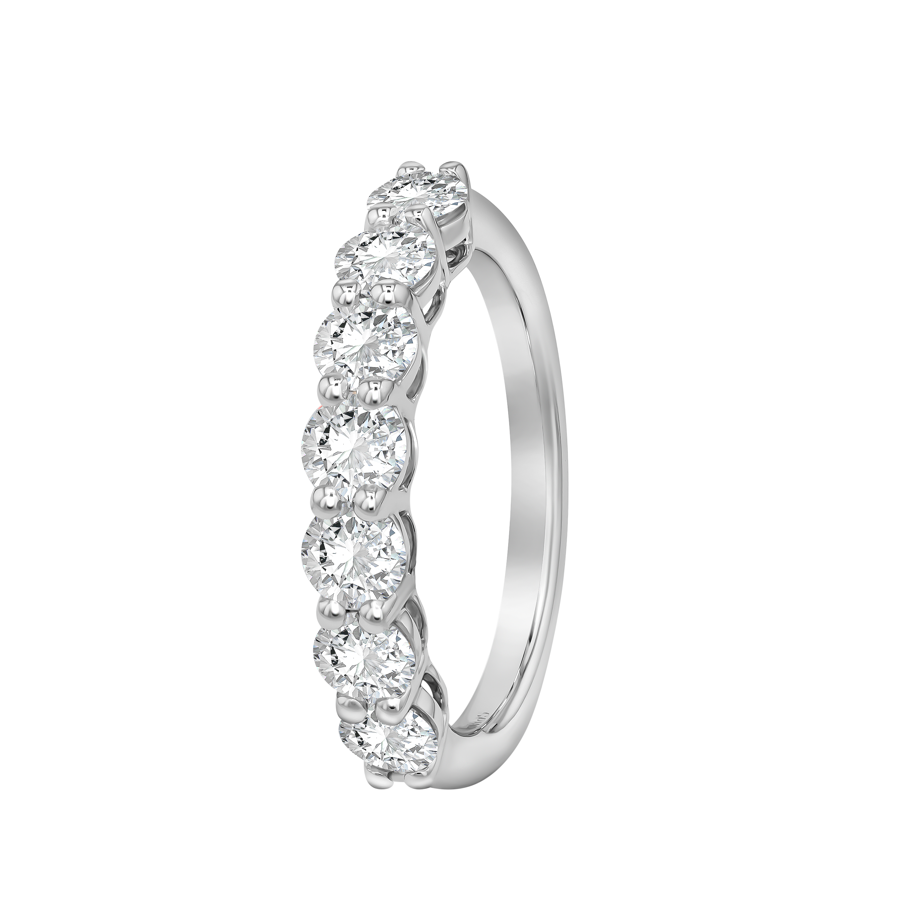 Eternity 1 4 Carat Lab Grown Diamond Half Band 18k White Gold