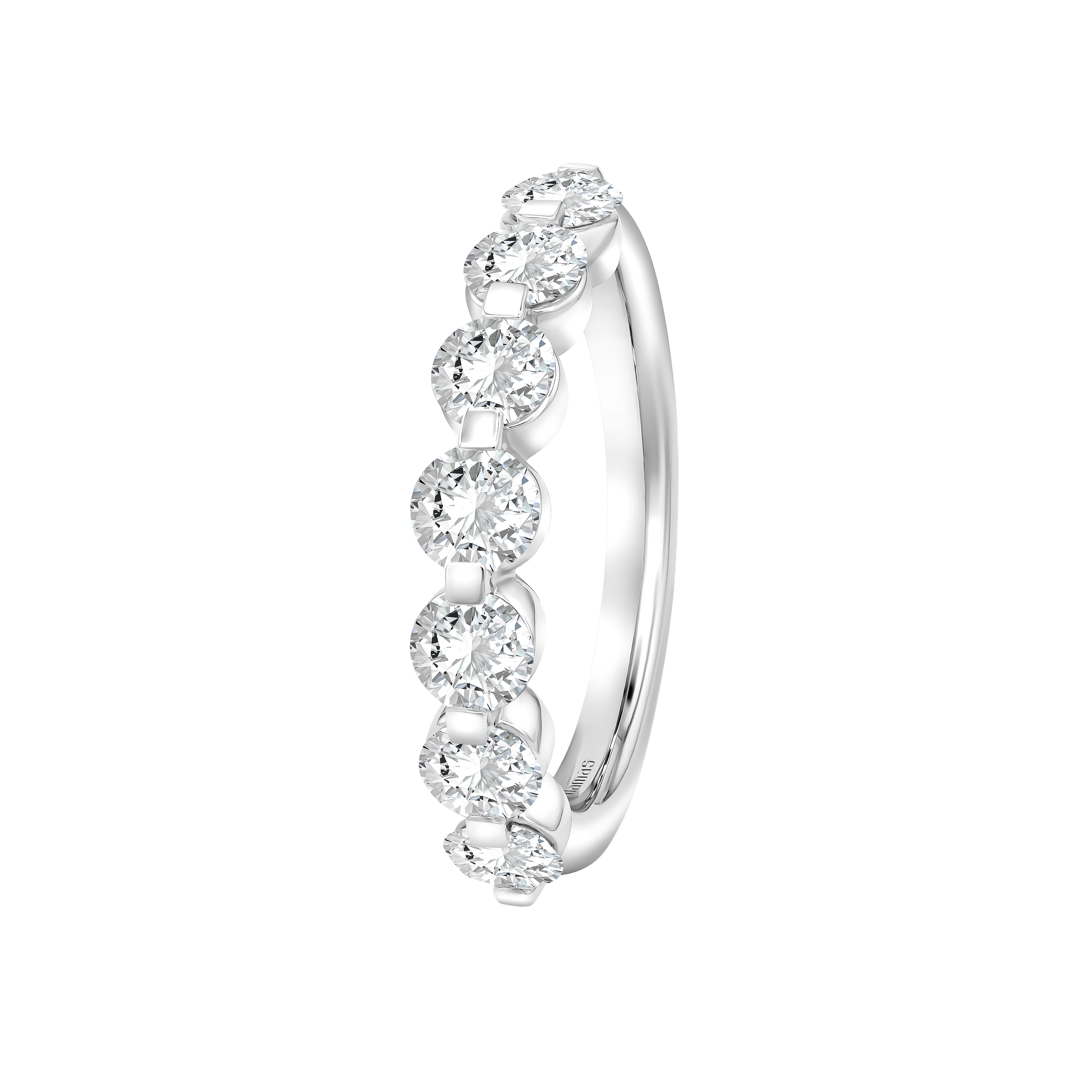 Eternity 1 4 Carat Lab Grown Diamond Half Band 18k White Gold