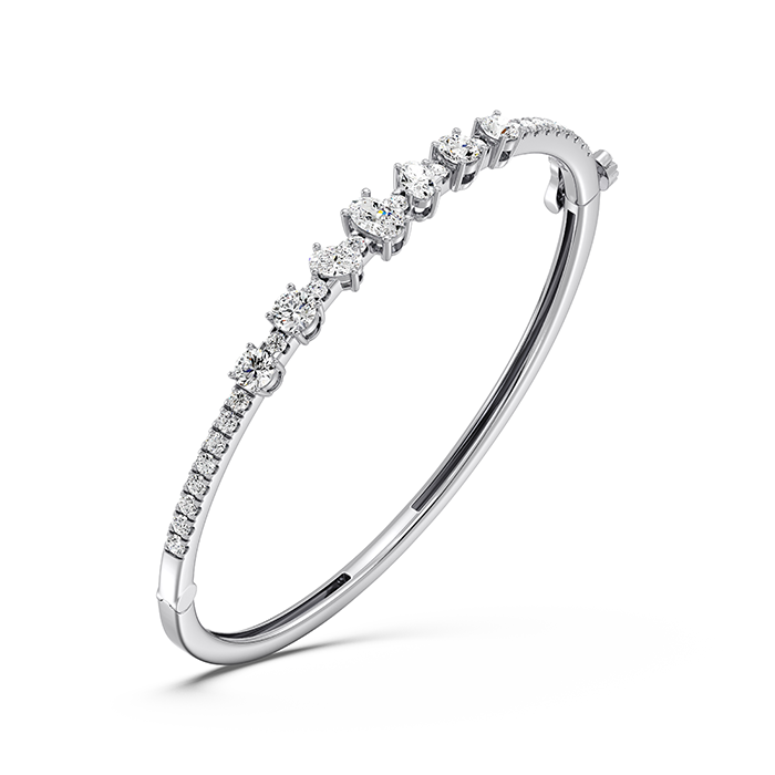 Luxe 2 Carat Lab Grown Diamond Bracelet In 18k White Gold