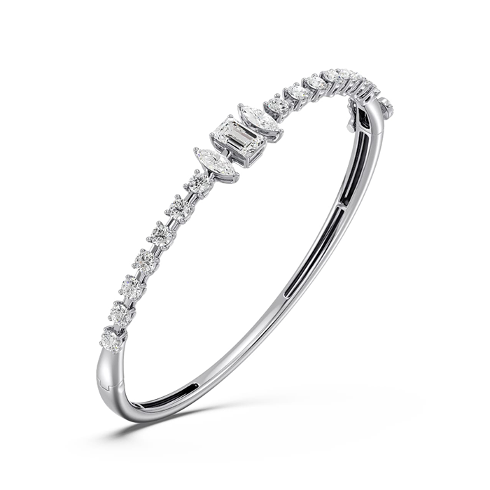 Luxe 3 Carat Lab Grown Diamond Bracelet In 18K White Gold