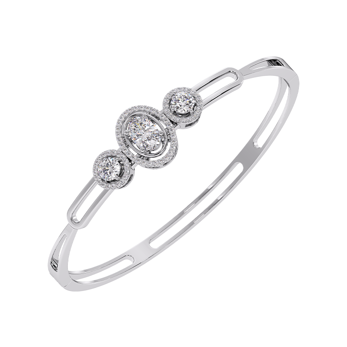 Luxe 2 Carat Lab Grown Diamond Bracelet In 18k White Gold