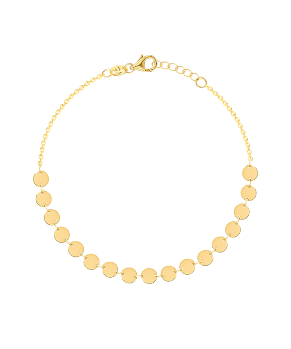 Disc Bracelet in 18K Yellow Gold
