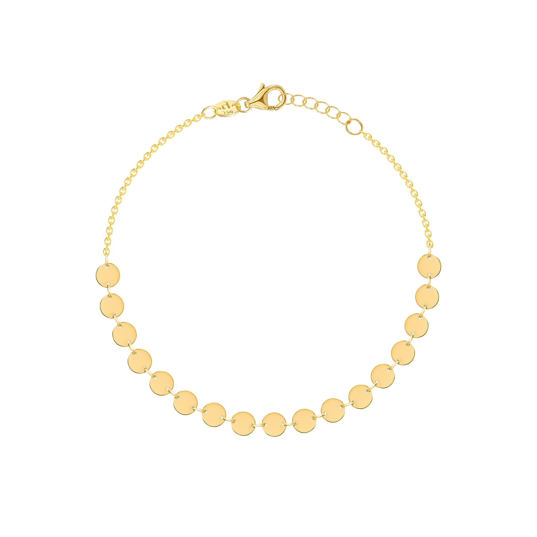 Galeria Disc 18k Yellow Gold Bracelet