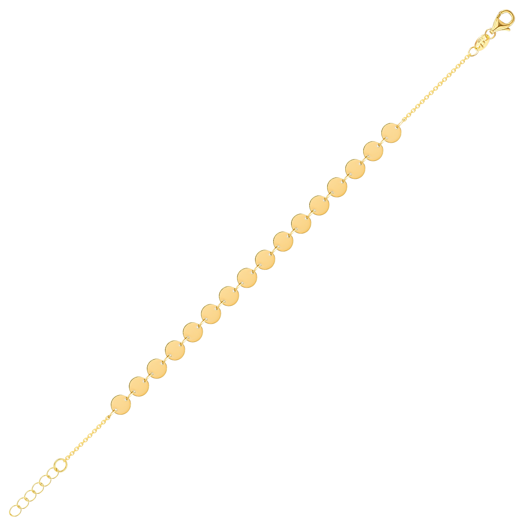 Galeria Disc 18k Yellow Gold Bracelet