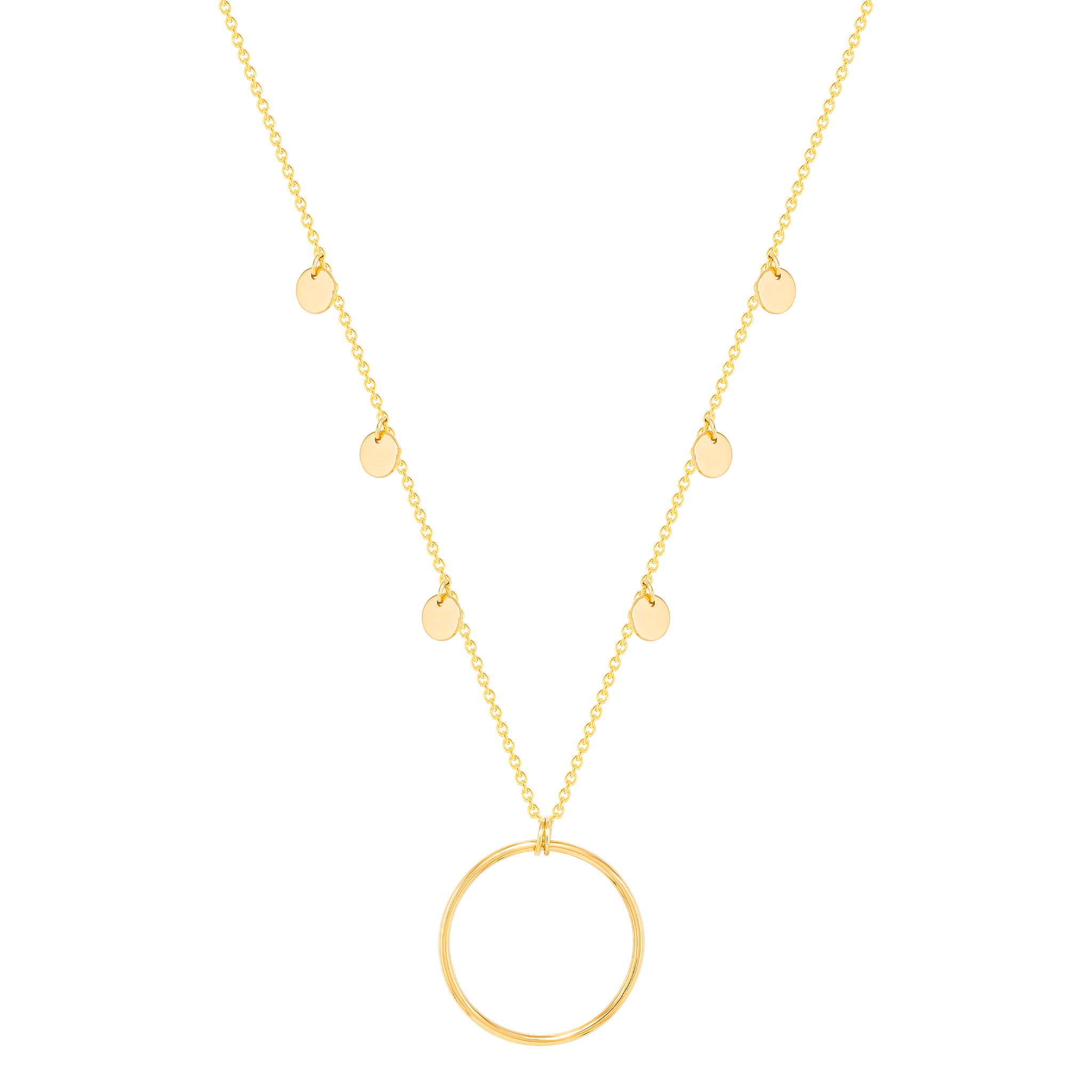 Galeria Disc 18k Yellow Gold Necklace