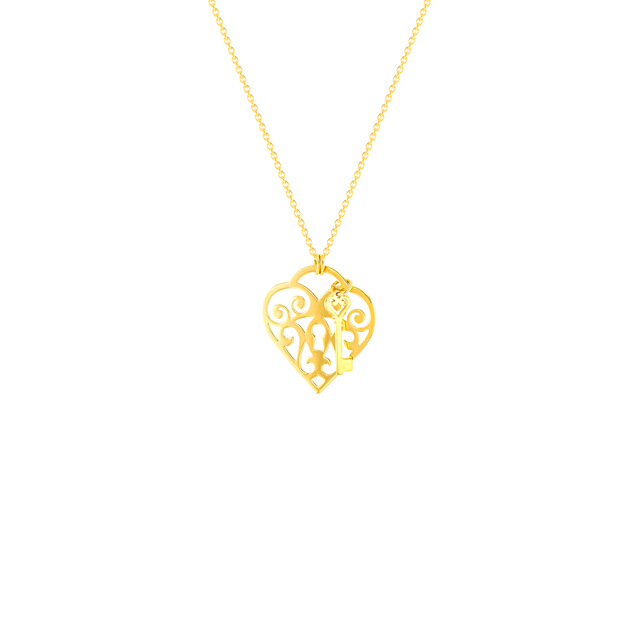 Galeria Pendant And Chain In 18k Yellow Gold