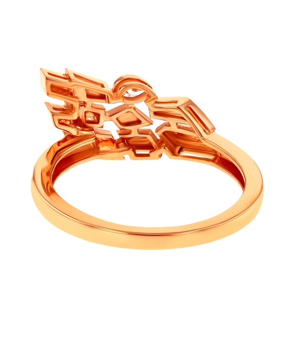 Glacial Ring In 18k Rose Gold Studded Diamonds