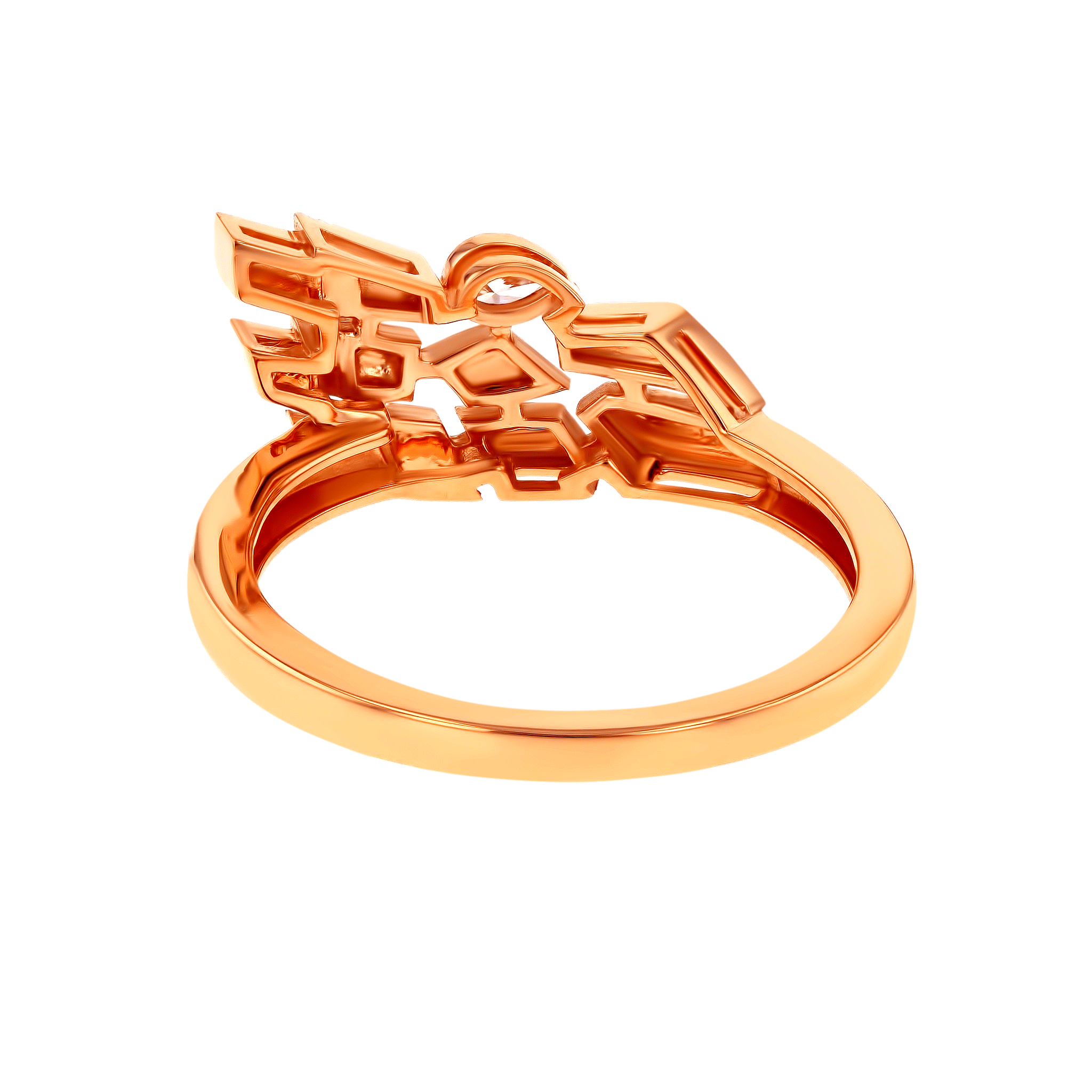 Glacial Ring In 18k Rose Gold Studded Diamonds